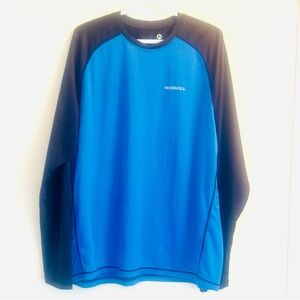 NWOT Merrell Blue and Black Long-Sleeve Athletic Top